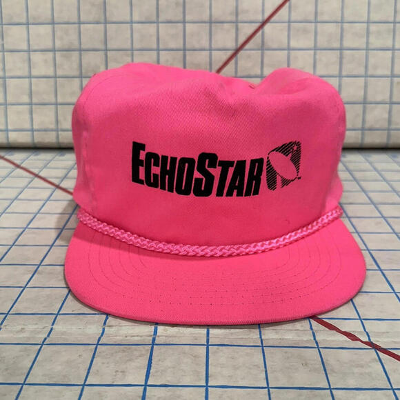 Vintage EchoStar Hat Pink Neon Cap Adjustable EchoStar - Picture 1 of 10